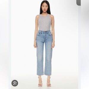ARITZIA Arlo high rise straight jeans